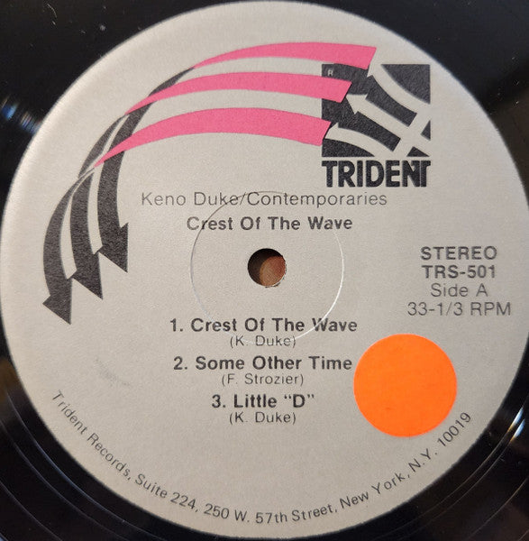 Keno Duke / Contemporaries* : Crest Of The Wave (LP, Album, Gre)