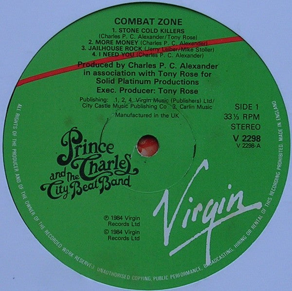 Prince Charles And The City Beat Band : Combat Zone (LP, Album)