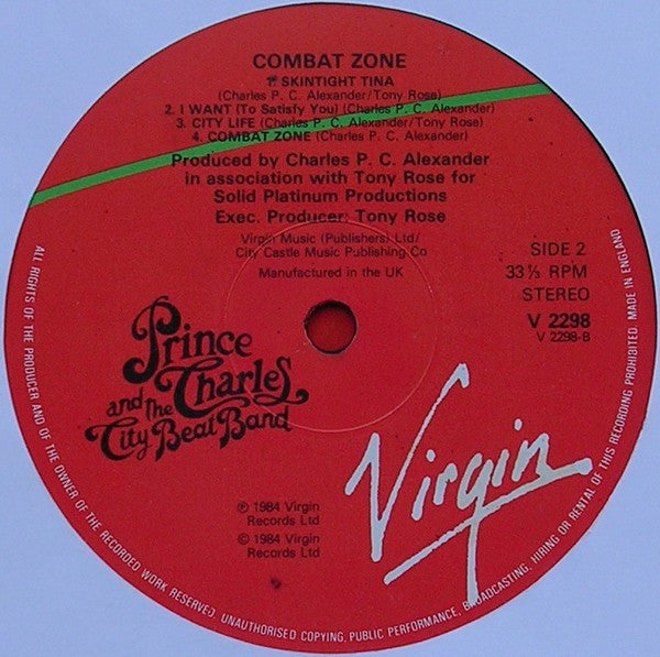 Prince Charles And The City Beat Band : Combat Zone (LP, Album)