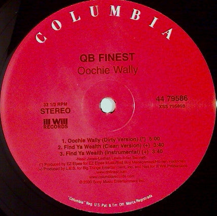 Nas And Bravehearts From QB Finest : Oochie Wally (12", Single)