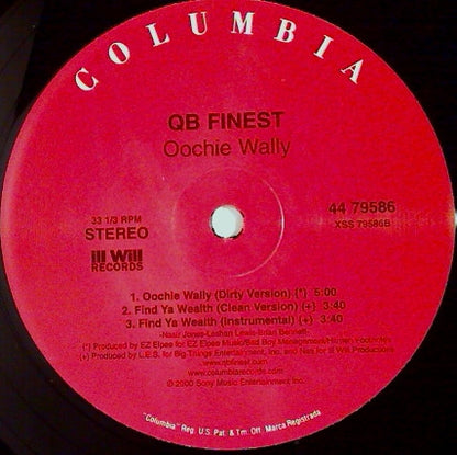 Nas And Bravehearts From QB Finest : Oochie Wally (12", Single)