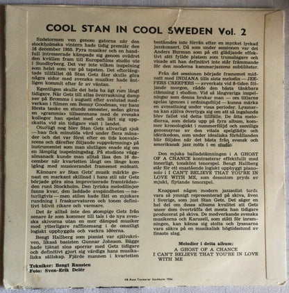 Stan Getz : Cool Stan In Cool Sweden Vol. 2 (7", EP, Lig)