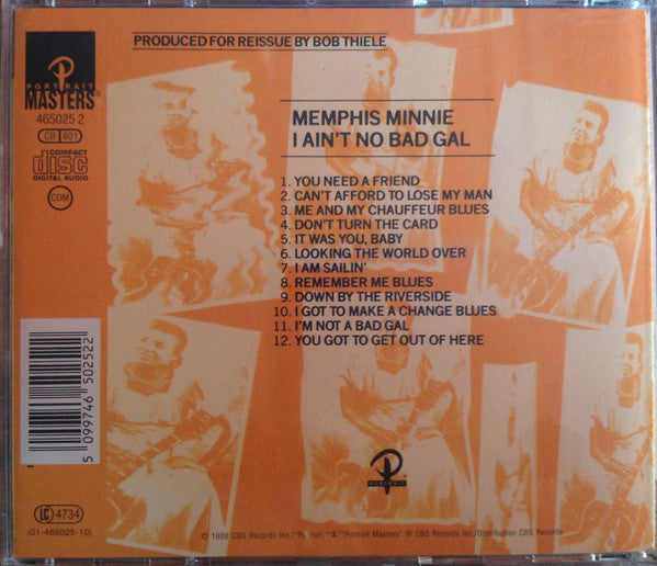 Memphis Minnie : I Ain't No Bad Gal (CD)