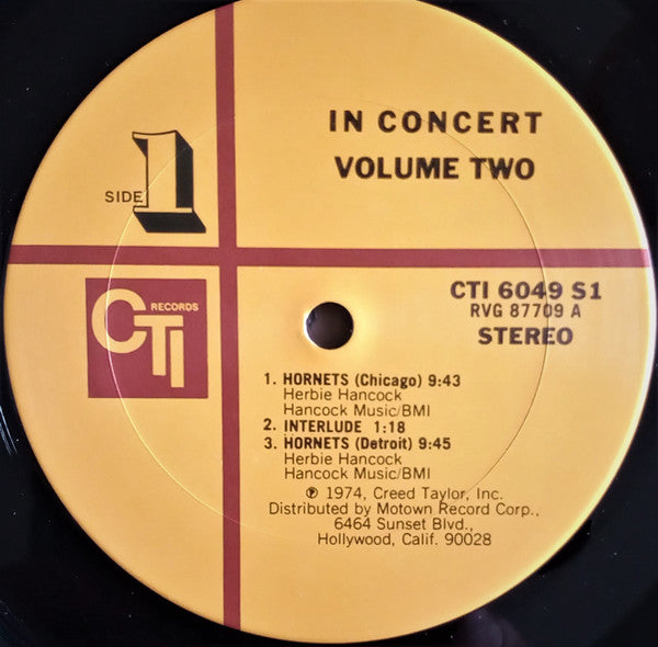 Herbie Hancock / Freddie Hubbard / Stanley Turrentine / Ron Carter / Jack DeJohnette / Eric Gale : In Concert Volume Two (LP, Album)