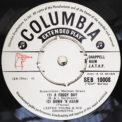 Lester Young And His Orchestra : A Foggy Day (7", EP)