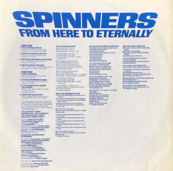 Spinners : From Here To Eternally (LP, Album)
