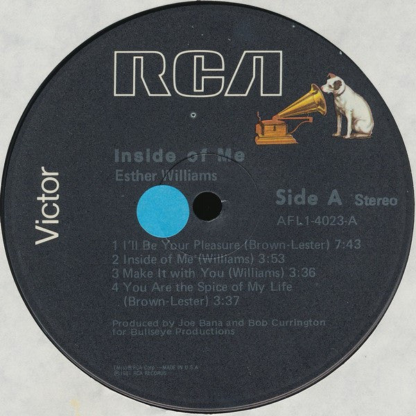 Esther Williams : Inside Of Me (LP, Album, Ind)