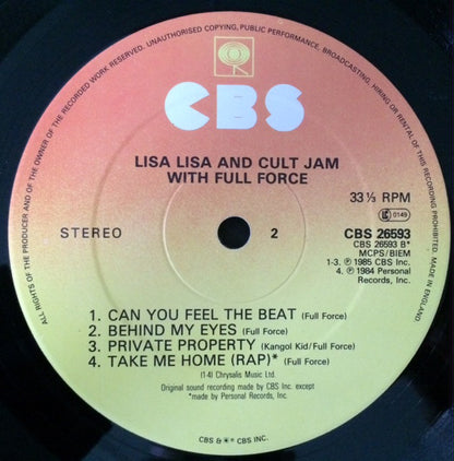 Lisa Lisa & Cult Jam With Full Force : Lisa Lisa & Cult Jam With Full Force (LP, Album)