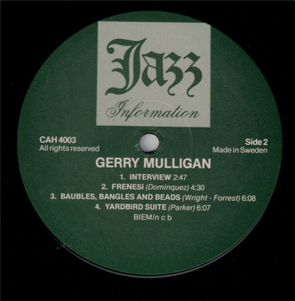 Gerry Mulligan : In Sweden (2xLP, Album, RE)