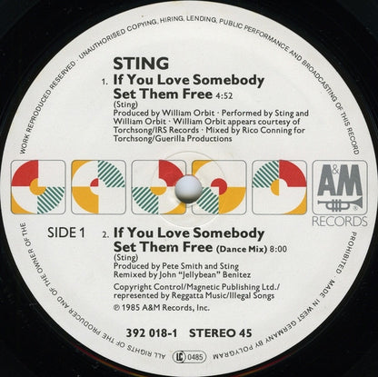 Sting : If You Love Somebody Set Them Free (12", Maxi)