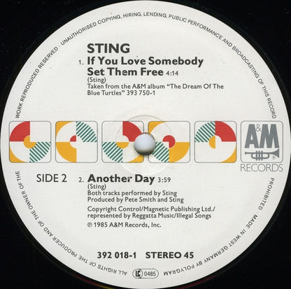 Sting : If You Love Somebody Set Them Free (12", Maxi)