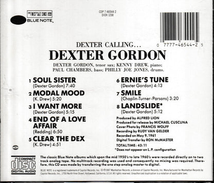 Dexter Gordon : Dexter Calling . . . (CD, Album, RE)