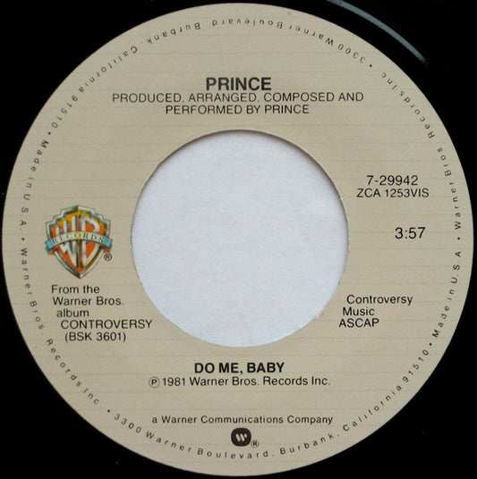 Prince : Do Me, Baby (7", Single, Win)