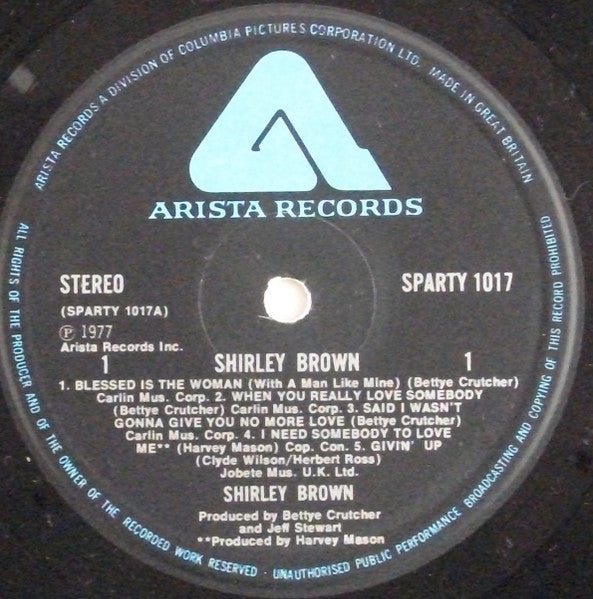Shirley Brown : Shirley Brown (LP, Album)