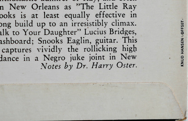 Snooks Eaglin : Blues From New Orleans (Snooks Eaglin Vol. 2) (LP)