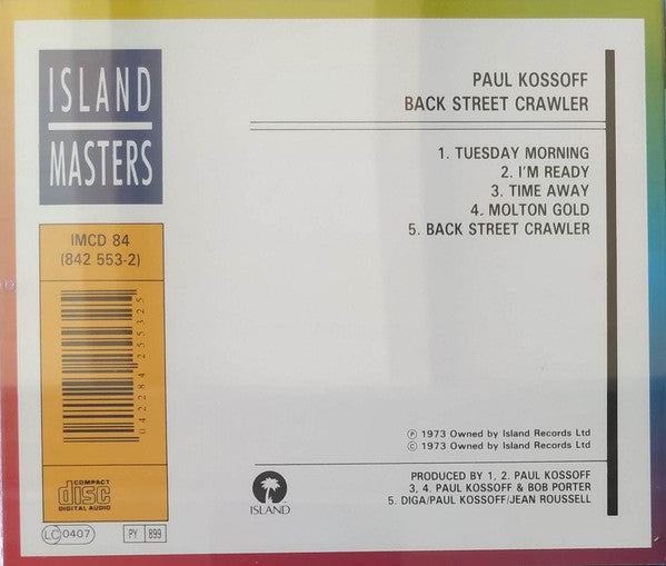 Paul Kossoff : Back Street Crawler (CD, Album)