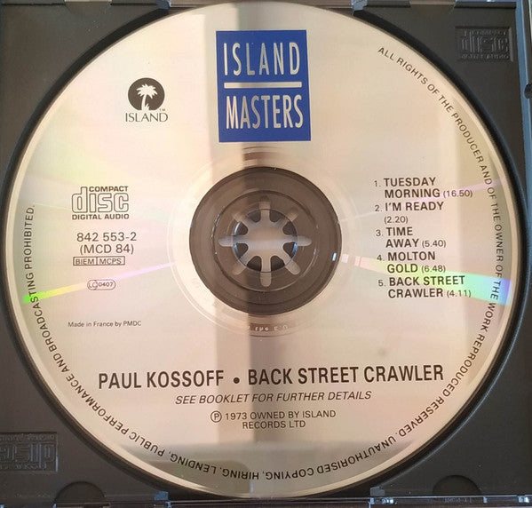 Paul Kossoff : Back Street Crawler (CD, Album)