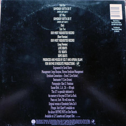Ice-T : Somebody Gotta Do It / Our Most Requested Record (12", Maxi)