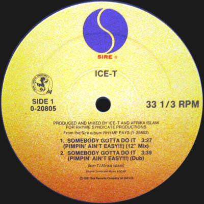 Ice-T : Somebody Gotta Do It / Our Most Requested Record (12", Maxi)