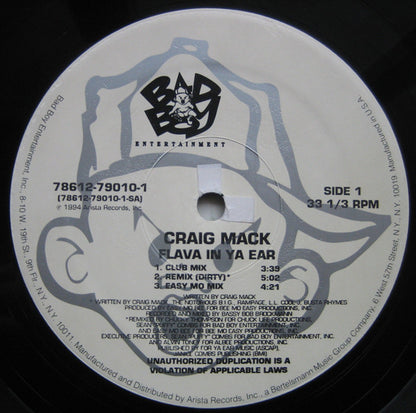 Craig Mack : Flava In Ya Ear (Remix) (12")