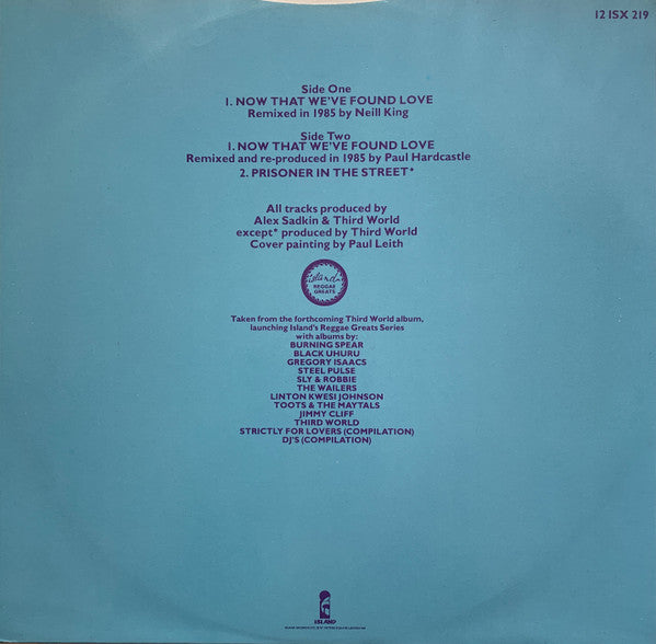 Third World : Now That We've Found Love (Remix) (12")