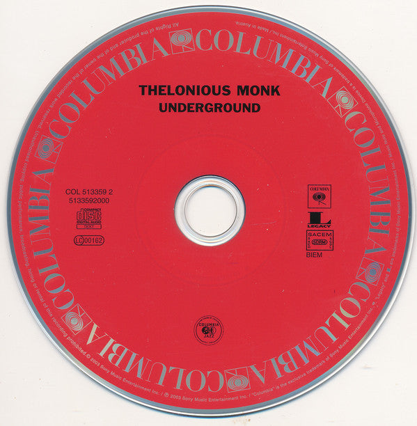 Thelonious Monk : Underground (CD, Album, RE, RM)