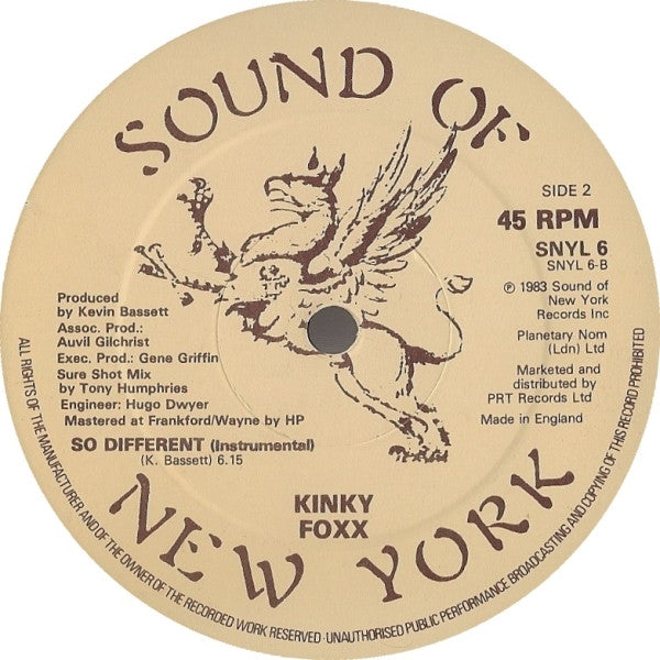 Kinky Foxx : So Different (12", Single)