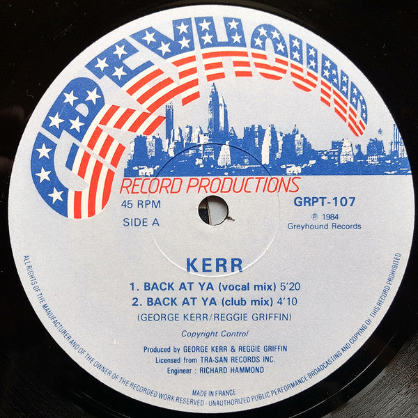 Kerr : Back At Ya (12")