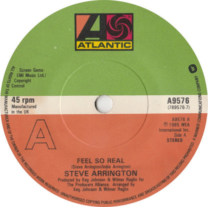 Steve Arrington : Feel So Real (7", Single, Dam)