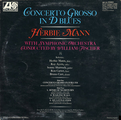 Herbie Mann : Concerto Grosso In D Blues (LP, Album)