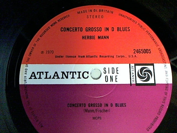 Herbie Mann : Concerto Grosso In D Blues (LP, Album)