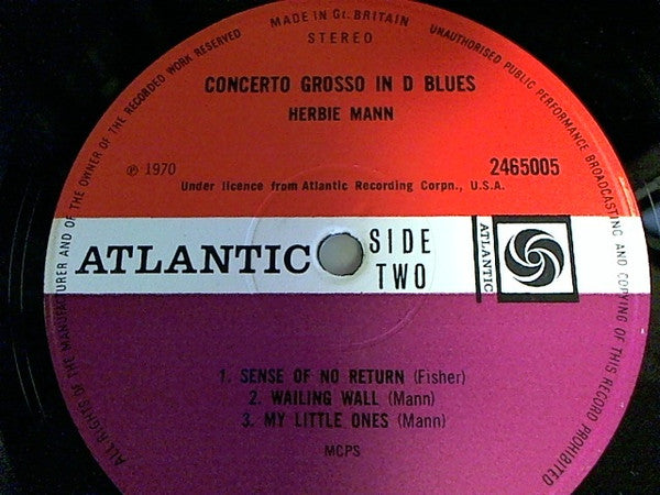 Herbie Mann : Concerto Grosso In D Blues (LP, Album)