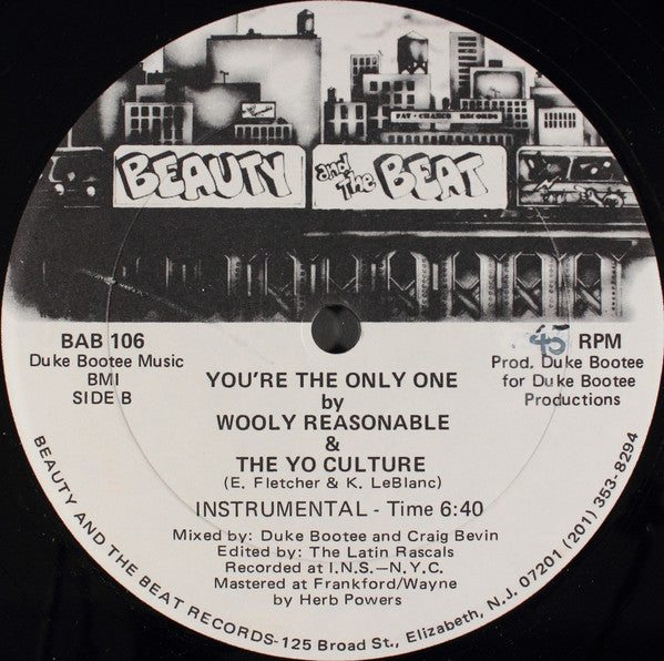 Wooly Reasonable & The Yo Culture : You're The Only One (12")
