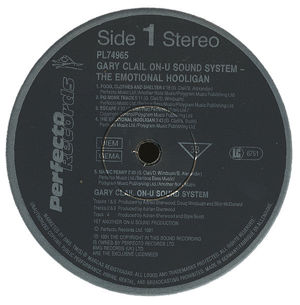 Gary Clail & On-U Sound System : The Emotional Hooligan (LP, Album)