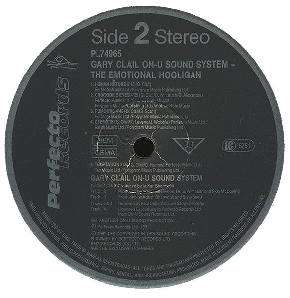 Gary Clail & On-U Sound System : The Emotional Hooligan (LP, Album)