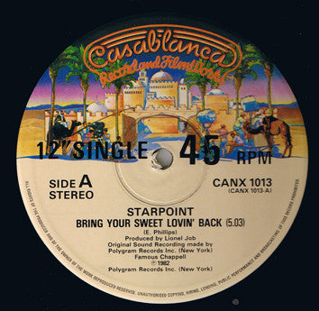 Starpoint : Bring Your Sweet Lovin' Back (12")
