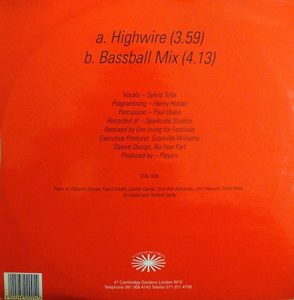 Players (3) Featuring Sylvia Tella : High Wire (12")