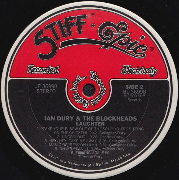 Ian Dury And The Blockheads : Laughter (LP, Album, San)