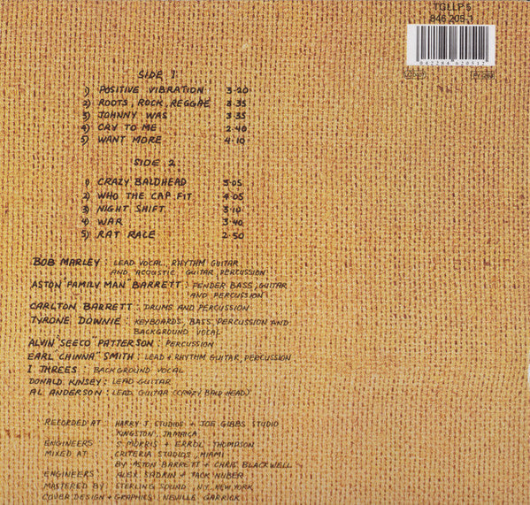 Bob Marley & The Wailers : Rastaman Vibration (LP, Album, RE, RM, RP)