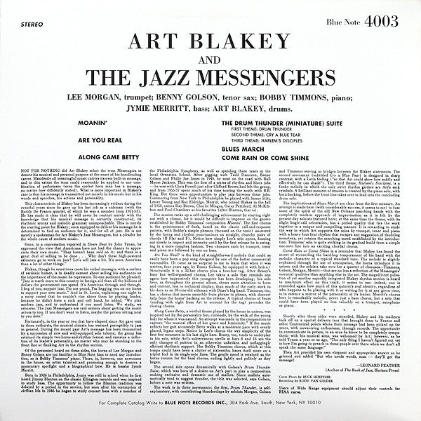 Art Blakey And The Jazz Messengers* : Moanin' (LP, Album, RE)