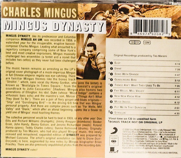 Charles Mingus : Mingus Dynasty (CD, Album, RE, RM)