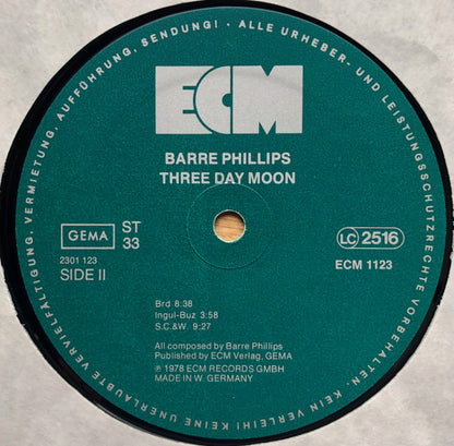 Barre Phillips : Three Day Moon (LP, Album)