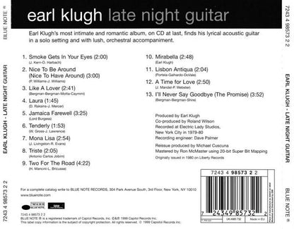 Earl Klugh : Late Night Guitar (CD, Album, RE, RM)