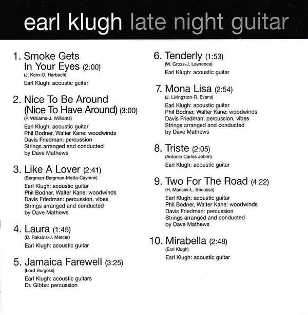 Earl Klugh : Late Night Guitar (CD, Album, RE, RM)