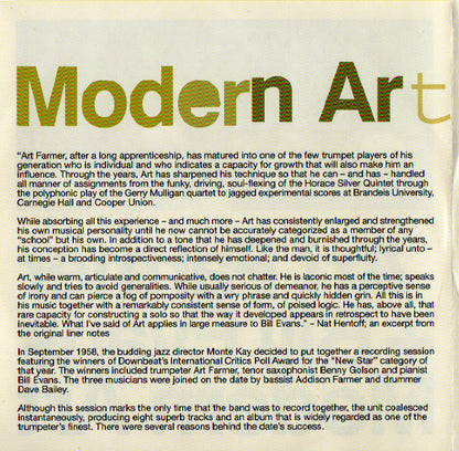 Art Farmer + Bill Evans : Modern Art (CD, Album, RE)