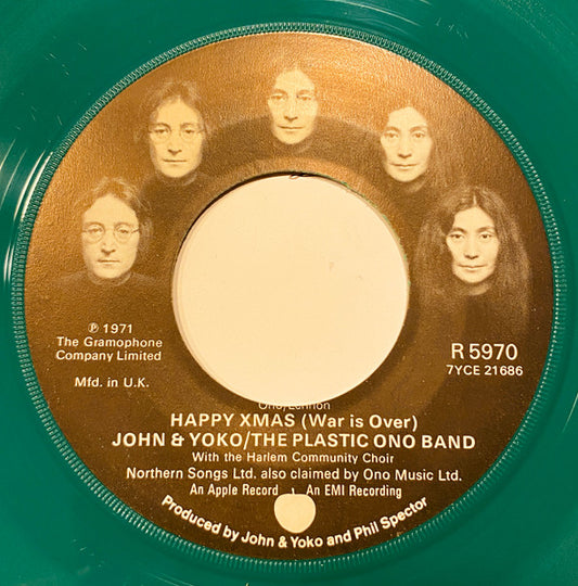 John Lennon & Yoko Ono, The Plastic Ono Band : Happy Xmas (War Is Over) (7", Single, Gre)