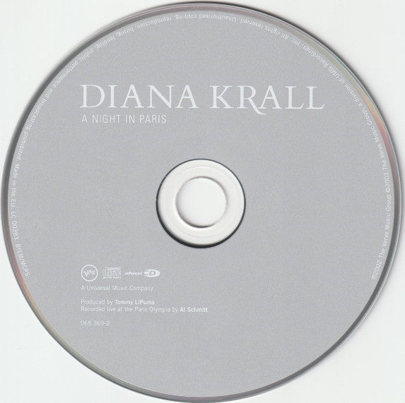 Diana Krall : A Night In Paris (CD, Album, Enh, RE, S/Edition, EDC)