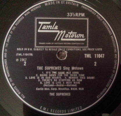 The Supremes : The Supremes Sing Motown (LP, Album, Mono)