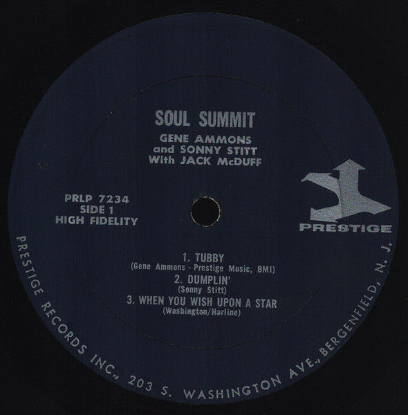 Gene Ammons & Sonny Stitt With Brother Jack McDuff : Soul Summit (LP, Album, Mono, RE, Blu)