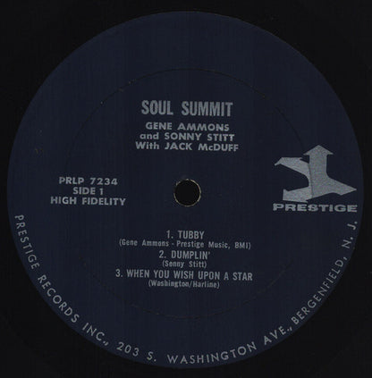 Gene Ammons & Sonny Stitt With Brother Jack McDuff : Soul Summit (LP, Album, Mono, RE, Blu)
